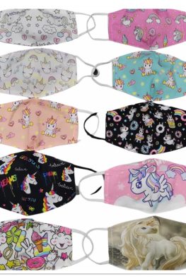 masque lavable licorne