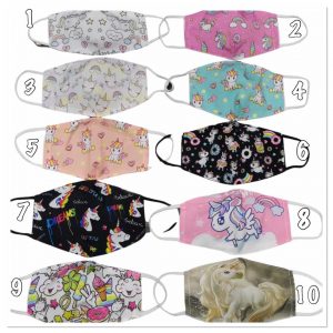 masque lavable licorne