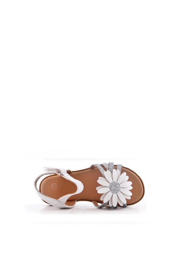 sandales marguerite blanche