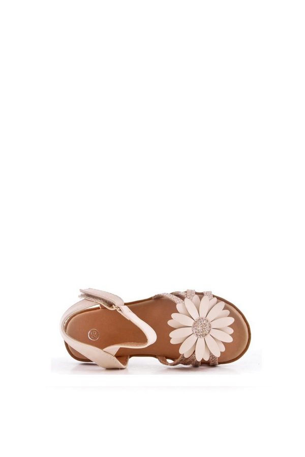 sandales marguerite doré